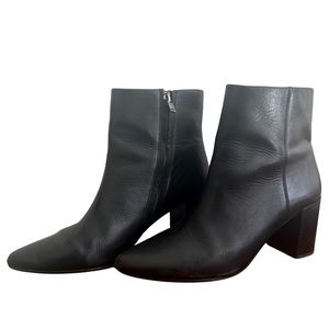 Madewell Sz 10 Fiona Black Leather Ankle Boots